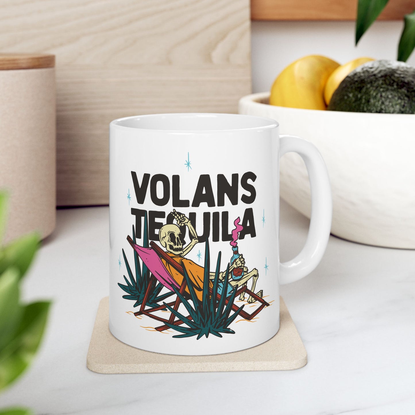 Vollans Tequila Calavera Ceramic Mug
