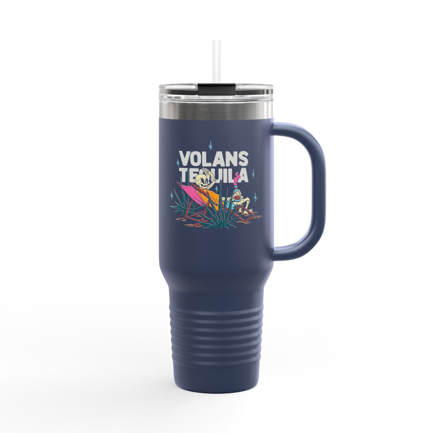Insulated Travel Mug - Volans Tequila Design, 40oz Adventure Companion