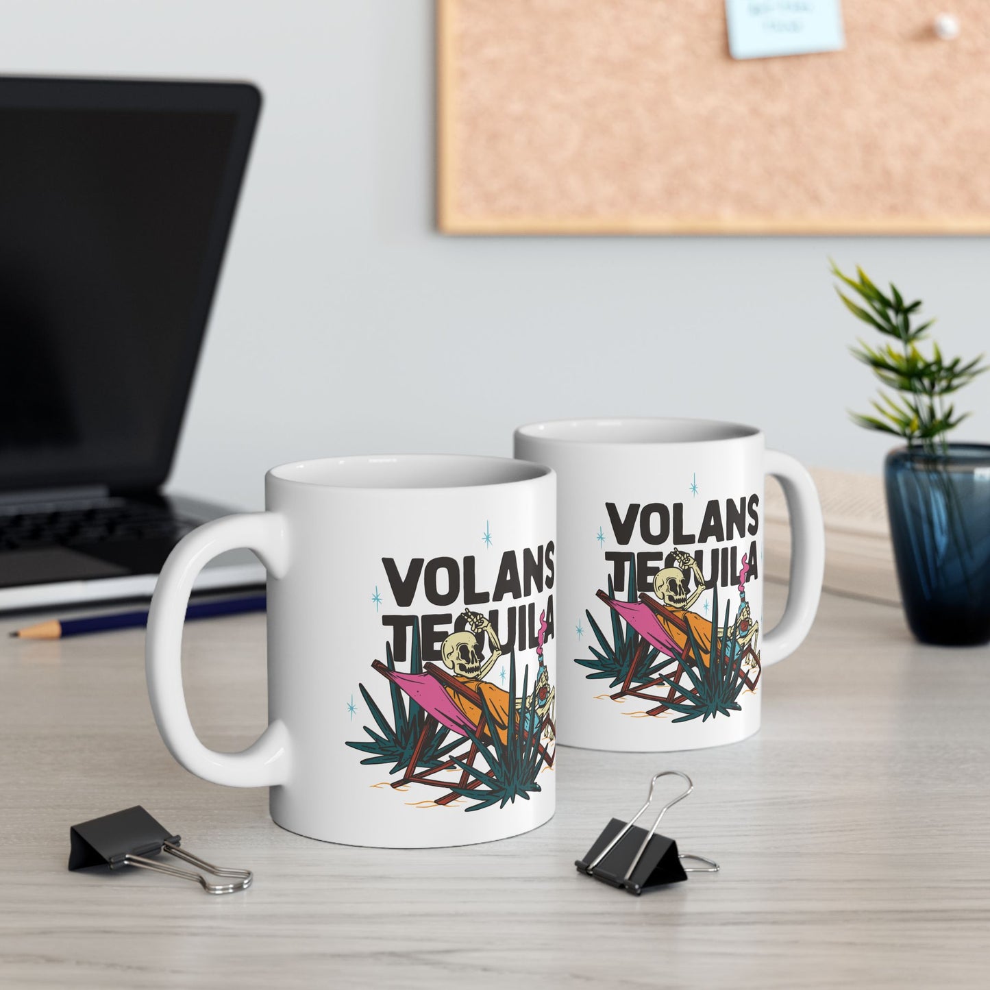 Vollans Tequila Calavera Ceramic Mug