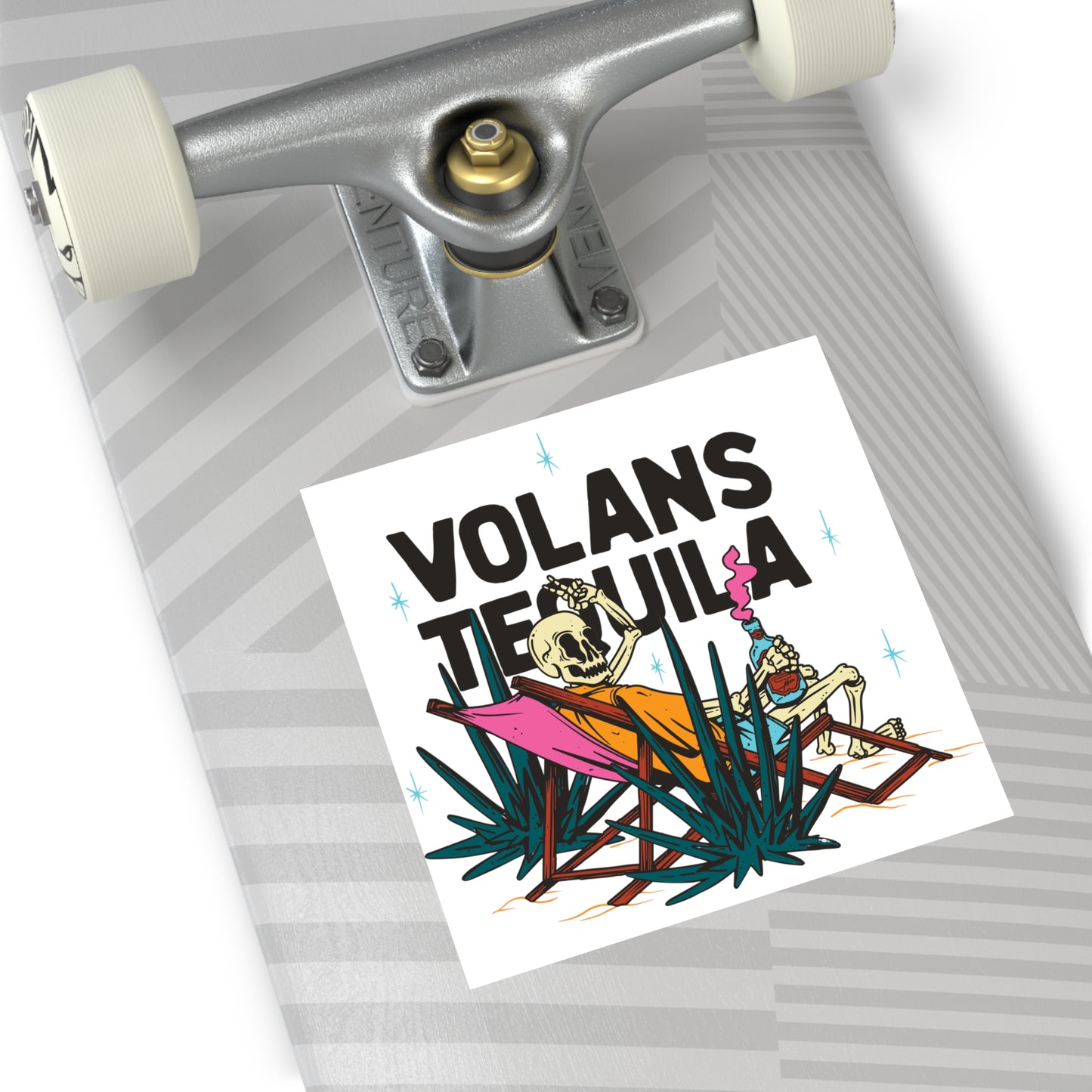 Vinyl Sticker - "Volans Tequila" Skeleton Beach Vibes