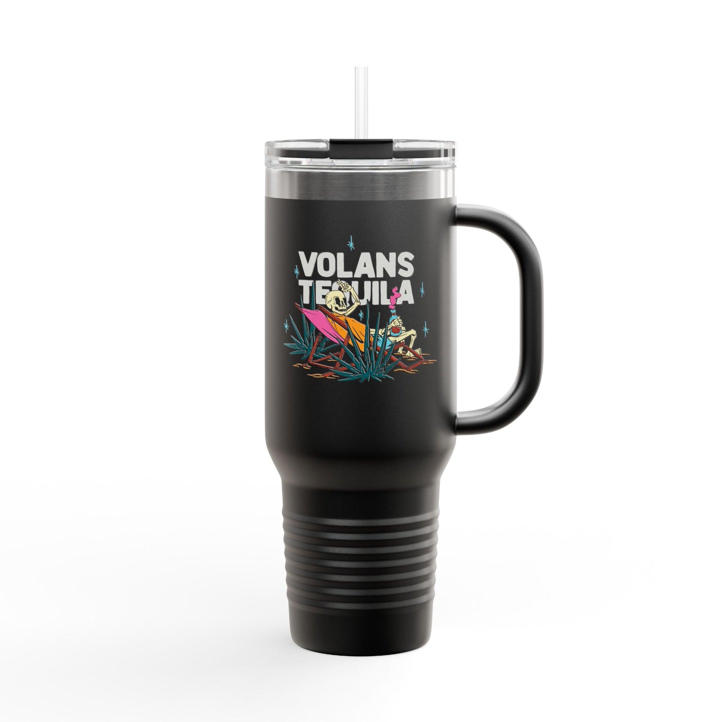 Insulated Travel Mug - Volans Tequila Design, 40oz Adventure Companion