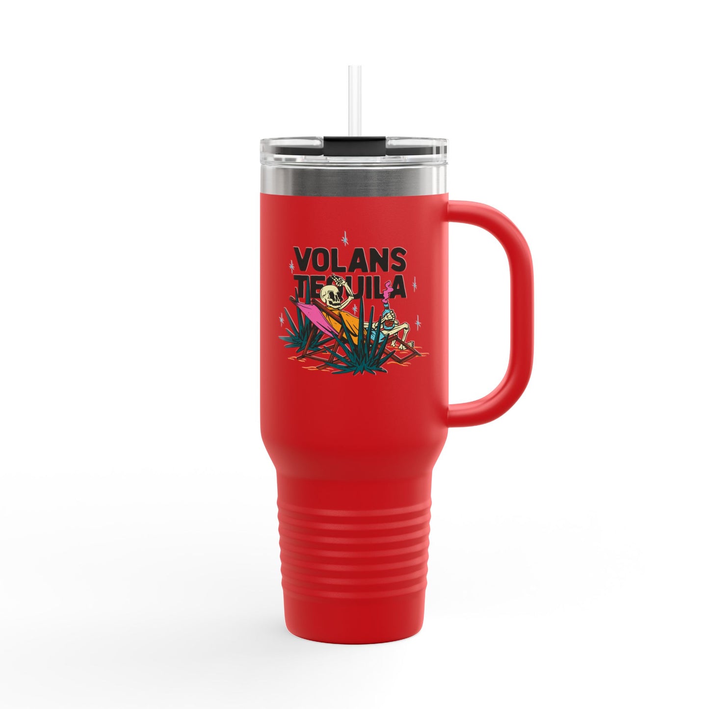 Insulated Travel Mug - Volans Tequila Design, 40oz Adventure Companion
